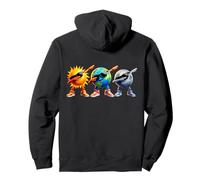 Dabbing Sun Earth Moon Solar System Space Meme Earth Day Pullover Hoodie