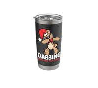 Dabbing Teddy Bear Christmas Dabbing Through The Snow Stainless Steel Insulated Tumbler