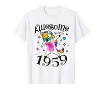 Dabbing Unicorn Awesome since 1959 60th Birthday Gift 60 yrs T-Shirt