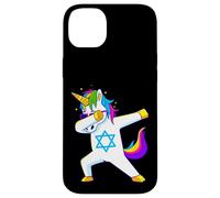 Dabbing Unicorn Hanukkah Jewish Dancing Chanukah Kids Girls Case for iPhone 14 Plus