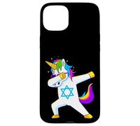 Dabbing Unicorn Hanukkah Jewish Dancing Chanukah Kids Girls Case for iPhone 15 Plus
