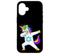 Dabbing Unicorn Hanukkah Jewish Dancing Chanukah Kids Girls Case for iPhone 16