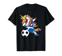 Dabbing Unicorn Scotland Soccer Fan Jersey Scottish Football T-Shirt