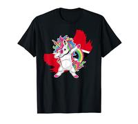 Dabbing Unicorn Trinidadian Flag T-Shirt
