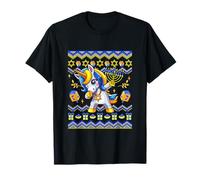Dabbing Unicorn with Menorah Dreidel Hanukkah Sweater Jewish T-Shirt