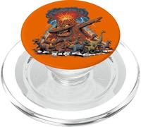 Dabbing Volcano Geography Volcanologist Scary Dinosaur Dino PopSockets PopGrip for MagSafe