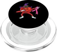 Dabbing Witch Tomato Breast Cancer Halloween PopSockets PopGrip for MagSafe