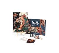 Dabble Paint by Numbers Kit - Paint by Numbers for Adults Beginners with Canvas Frame, Painting Kit for Adults, Flowers Design