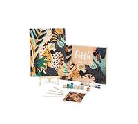 Dabble Paint by Numbers Kit - Paint by Numbers for Adults Beginners with Canvas Frame, Painting Kit for Adults, Flowers Design