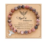 Dabem Angel of Strength Bracelet Inspirational Gifts for Women Spiritual Encouragement Jewelry Gifts for Women Friend Sister, Stone, No Gemstone