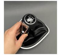 Dabhuoc for Seat for Leon II for Toledo III for Altea XL 2005-2012 Car 5 6 Speed Gear Shift Knob with PU Leather Boot Cover Shift Handle(Black,5 Speed)