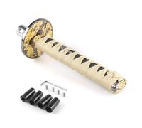 Dabhuoc Universal 150MM/200MM/260MM Samurai Sword Shift Knob Shifter with Adapters Gear Shift Knob Car Accessories Shift Handle(White,200MM)