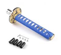 Dabhuoc Universal 150MM/200MM/260MM Samurai Sword Shift Knob Shifter with Adapters Gear Shift Knob Car Accessories Shift Handle(Blue,200MM)