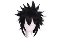 Dabi Cosplay Wigs Short Black Heat Resistant Synthetic Hair Wig + Wig Cap