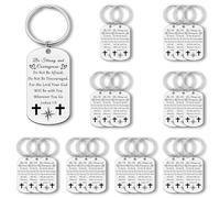 Dabihu 24Pcs Christian Keyring Bulk Religious Gifts Inspirational Bible Verse Keychain Faith Baptism Gift Easter Prayer Gifts Encouragement Graduation Christmas Birthday First Communion Gift Jewelry