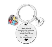 Dabihu Autism Awareness Keyring ABA Therapist Appreciation Gifts Thank You Gifts for Special Education Teacher Autism Teacher Appreciation Jewelry Inspirational Gift Keychain for Mom Dad Parents