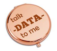 Dabihu Behavior Analyst Gift Compact Pocket Makeup Mirror Data Analyst Gifts Funny Engineer Gift for Women Round Rose Gold Makeup Mirror Gifts for BCBA ABA Data Scientist Colleague Coworker Christmas