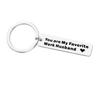 Dabihu Funny Coworker Gift You are My Favorite Work Husband Keychain Novelty Gift for Husband Colleague Friends,Coworker Leaving Gift Going Away Gift Keyring Coworker Farewell Gifts Office Keychain