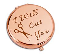 Dabihu Funny Hairdresser Gift for Women Hair Stylist Compact Makeup Mirror Birthday Gift for Hair Dresser Stylists Barber Appreciation Folding Makeup Mirror Retirement Christmas Graduation Present