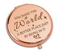 Dabihu Inspirational Quote Gift for Women Teen Girls Compact Makeup Mirror for Daughter Sister Niece Encouragement Gift for Friend Motivational Graduation Gifts Folding Makeup Mirror Birthday Gifts
