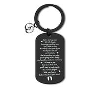 Dabihu New Dad Keyring Baby Announcement Pregnancy Gifts for New Father to Be Fathers Day Keyring Dad to be First Time Dads Soon to Be Father Christmas Birthday Gifts