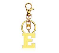 Dabihu Stainless Steel Letter Pendant with Key Ring for Car Key Handbag Backpack Bag Purse Initial Monogram Letter Keyring Alphabet Keychain Initial Letter E