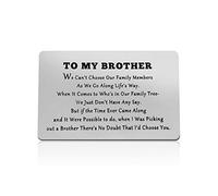 Dabihu to My Brother Gifts Engraved Wallet Card Gift from Sister Christmas Birthday Gifts for Big Little Step Brother Wedding Retirement Graduation Gift Family Present