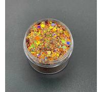 DABIN 50g/pack Holographic Nail Art Glitter Flakes Chunky Mixed Hexagon Paillette Sparkly Slices Laser Colorful Bulk Powder Sequins