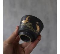 DABIN Black Crockery Ceramic Teacup Porcelain Tea Cup Chinese Kung Fu Cup 100ml