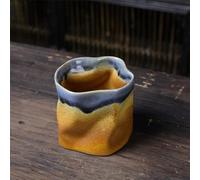 DABIN Irregular Twisted Shape Cup Kiln Change Ceramic Coffee Tea Cup with Handle Polychromatic Creative Pottery Mugs Coffee Cups Retro