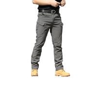 DabinFa Flexcamo - Tactical Waterproof Pants，Texwix Tactical Pants,Flex Camo Cargo Pants for Men (B Gray,4XL)