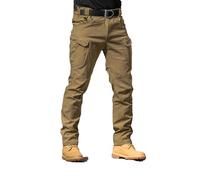 DabinFa Flexcamo - Tactical Waterproof Pants，Texwix Tactical Pants,Flex Camo Cargo Pants for Men (B Wolf Brown,L)
