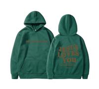 DabinFa Jesus Sweatshirt,Jesus Loves You Hoodie,Christian Faith Sweatshirts Gift for Men WomenJesus Hoodies (Green,L)