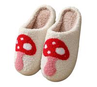 DabinFa Women Men Cute Slippers Plush Memory Foam Kawaii Cartoon Animal Slippers Winter Warm Fluffy (4,8.5-9 UK)