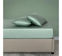 DaBingDian Bamboo Bed Sheet Set Luxury 3 Pieces Bedding Set (1pc Fitted Sheet and 2pcs Pillowcase) Non-Slip Mattress Cover for 100/160