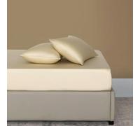 DaBingDian Bamboo Bed Sheet Set Luxury 3 Pieces Bedding Set (1pc Fitted Sheet and 2pcs Pillowcase) Non-Slip Mattress Cover for 100/160