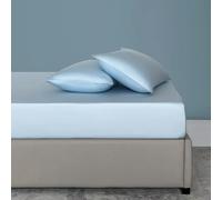 DaBingDian Bamboo Bed Sheet Set Luxury 3 Pieces Bedding Set (1pc Fitted Sheet and 2pcs Pillowcase) Non-Slip Mattress Cover for 100/160