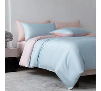 DaBingDian Bamboo Duvet Cover and Pillowcase 3Pcs/Set Bedding Sets Solid Color Quilt Cover High End Double Queen Size Comforter Covers