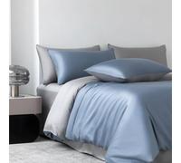 DaBingDian Bamboo Duvet Cover and Pillowcase 3Pcs/Set Bedding Sets Solid Color Quilt Cover High End Double Queen Size Comforter Covers