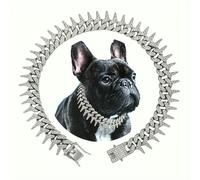 DaBingDian Pet Collars for Small Medium Large Dogs Cat Gold Chain Diamond Cuban Collar with Design Secure Buckle Pet Necklace