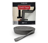 DABLINE 50 Yard Twill Tape for Binding Rug Edges - 1.5 inch Wide Herringbone Poly Cotton Twill Tape for Tufting Rugs (Dark)