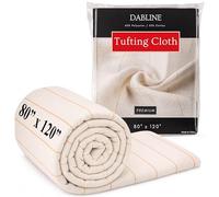 DABLINE Primary Tufting Cloth for Rug Making and Punch Needle, Premium Monks Cloth for Cut and Loop Pile Tufting Guns, Tufting Fabric with Marked Lines (80" x 120")