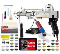 Dabline Rug Tufting Gun Kit - Complete Tufting Supplies Including Backing Cloth, 2 in 1 Cut & Loop Pile Rug Tufting Gun, Carpet Trimmer, Tufting Cloth, 20 Color Yarns, Tools & Accessories