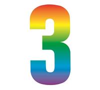 Dabmoo Modern Trendy Wheelie Bin Self Adhesive Number Stickers For Doors Shops Office Cafe Hotels Dustbin [ Number 3 ]