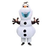 DABOUR Inflatable Olaf Costume Adult Size Men Women Blow Up Snowman Fancy Dress for Halloween Party, Large, White, DB5858