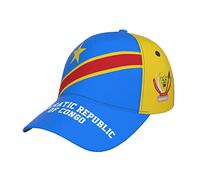 DABOYOZHZH Democratic Republic of Congo Flag Baseball Cap Full Print Adult Men Hat Patriotism Supporter Soccer Caps Black, Black, One Size
