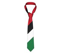 DABOYOZHZH Palestine Flag Palestinian Striped Necktie Men'S Neck Ties Mens Party Business Neckties Soft Skil Tie, White, One size