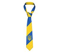 DABOYOZHZH Ukraine Flag Ukrainians 2 Striped Necktie Men'S Neck Ties Mens Party Business Neckties Soft Skil Tie, White, One size