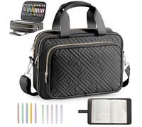 dabria Bible Cover Case for Women, Book Cover with Shoulder Strap, Bible Study Supplies with Highlighters, Journaling Carrying Kit