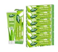Dabur Aloe Vera Organic Toothpaste - 100g (Pack of 6)| Prevent Cavities Naturally with Herbal Extracts | Enriched with Organic Aloe Vera
